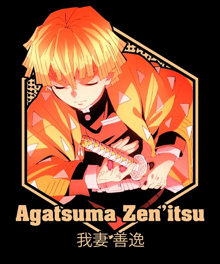 Agatsuma Zenitsu Kimetsu no Yaiba Poster Digital Art by Justin Davis