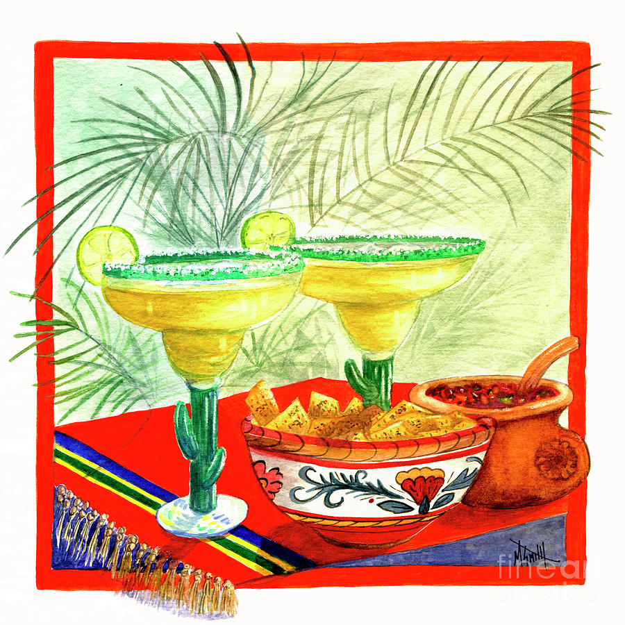 Snack Painting - Agave Amigos by Marilyn Smith