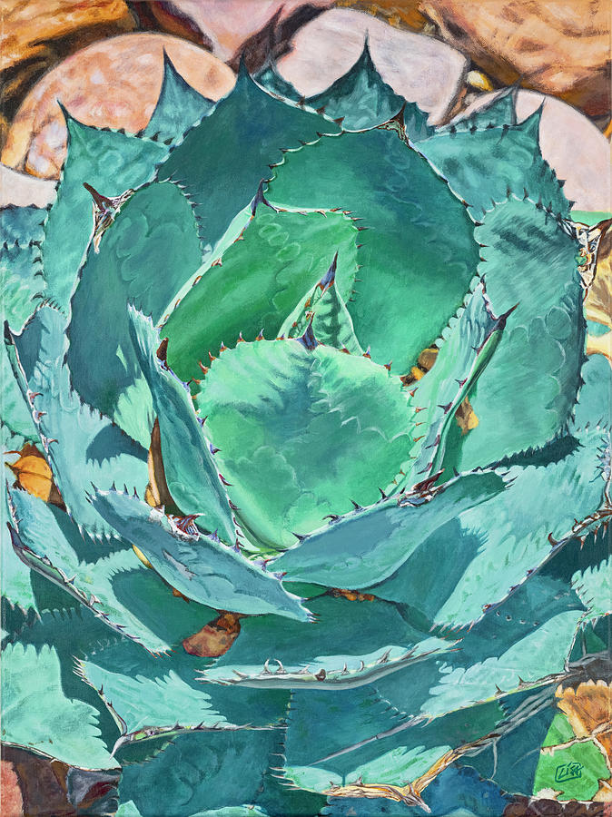 Agave Cactus Painting by Lisa Tennant
