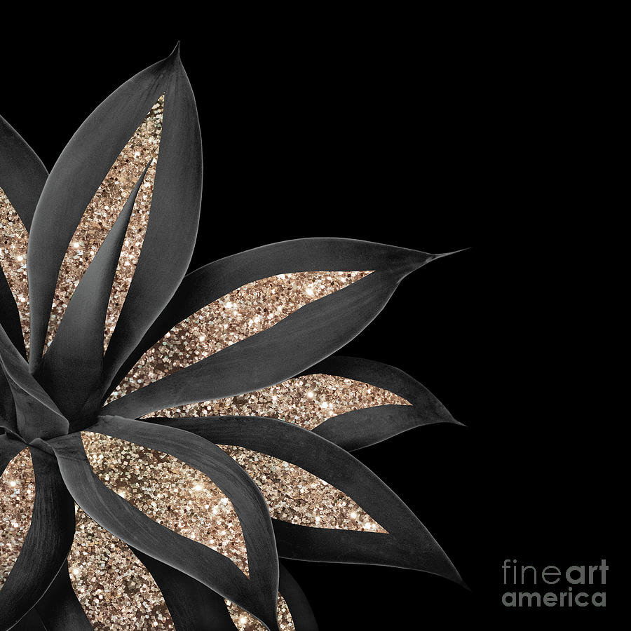 Nature Mixed Media - Agave Finesse Glitter Glam #8 #tropical #decor #art  by Anitas and Bellas Art