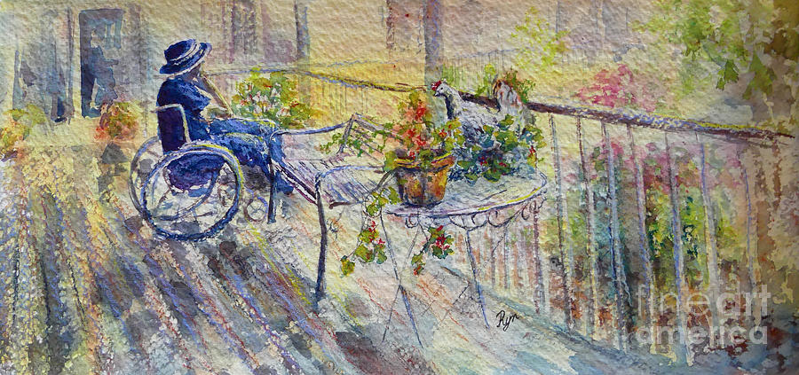 Aged Care Home Veranda Painting by Ryn Shell