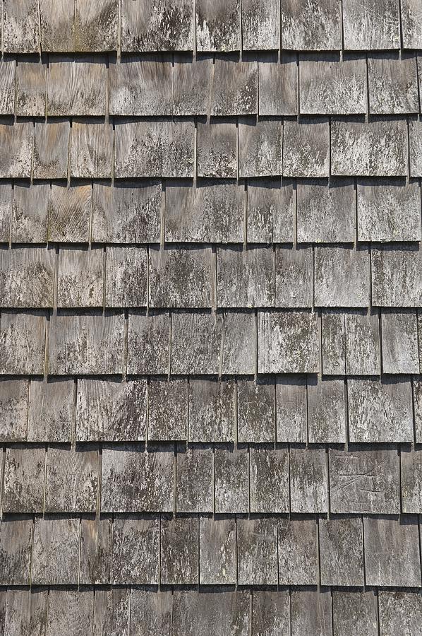 Aged cedar shingles Photograph by Tetra Images