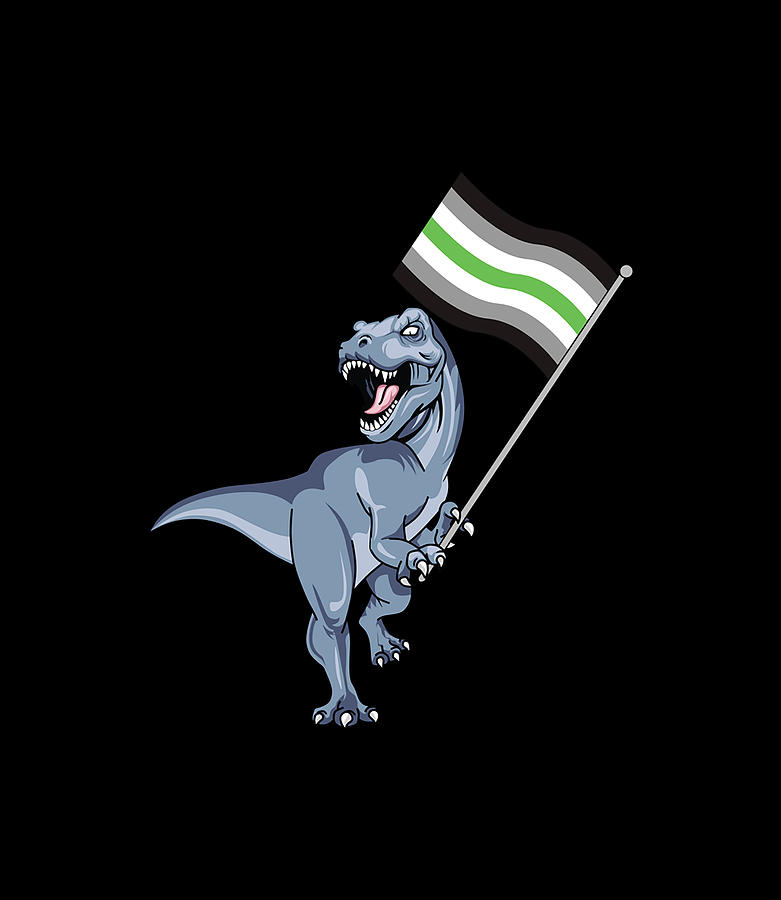 Agender Flag Dinosaur Demi Pride Lgbt Nonbinary Pronouns Digital Art By Quynh Vo