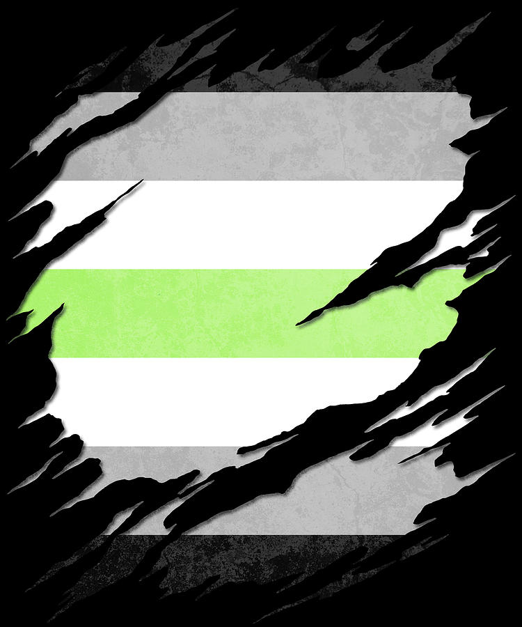 Lgbtqia Digital Art - Agender Pride Flag Ripped Reveal by Patrick Hiller