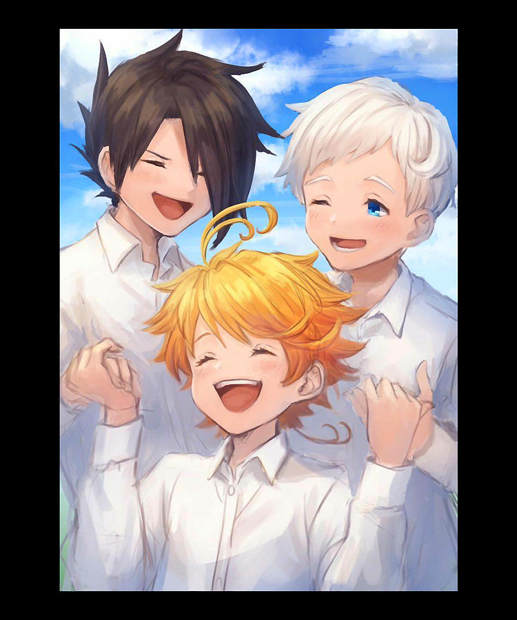 Agile Children Trying Escape From Camp The Promised Neverland Ray Emma ...