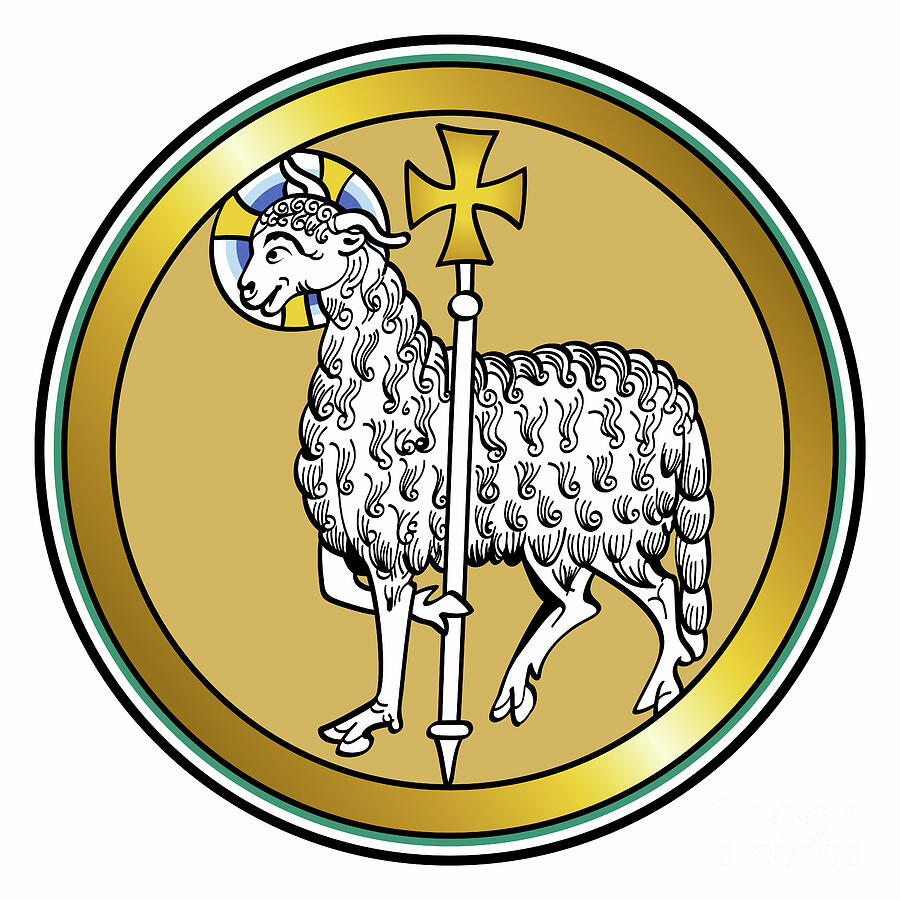 Agnus Dei, the Lamb of God, medieval visual representation of Jesus ...