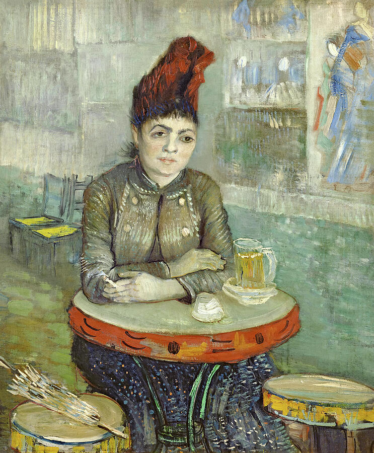 Agostina Segatori Sitting In The Cafe Du Tambourin By Vincent Van Gogh Painting