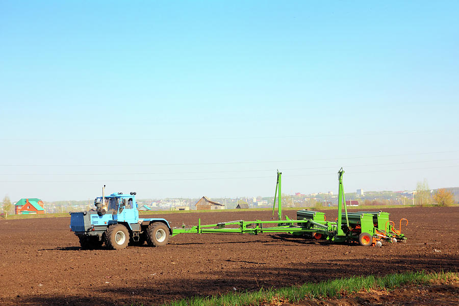 Agriculture Tractor With Drill Photograph by Mikhail Kokhanchikov