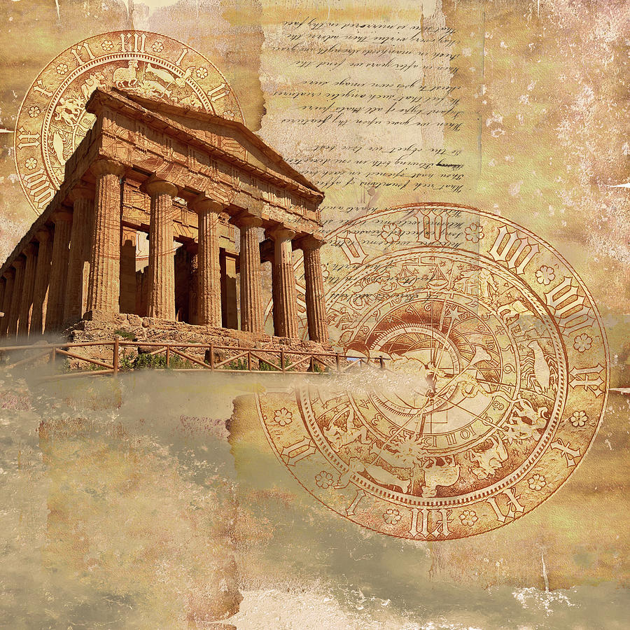 Agrigento Time Travel Digital Art by Nancy Merkle