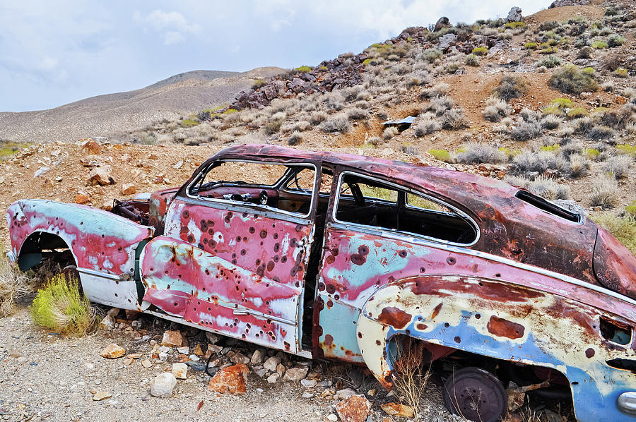 Aguereberrys Auto Death Valley Landscape Photograph by Kyle Hanson