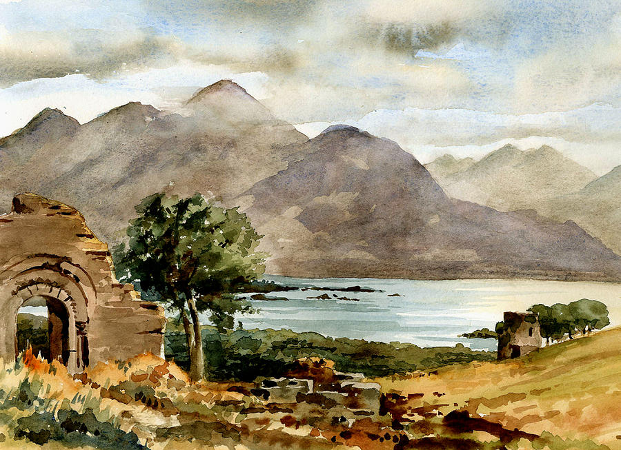 Ahadoe overlooking Killarney, Kerry Painting by Val Byrne