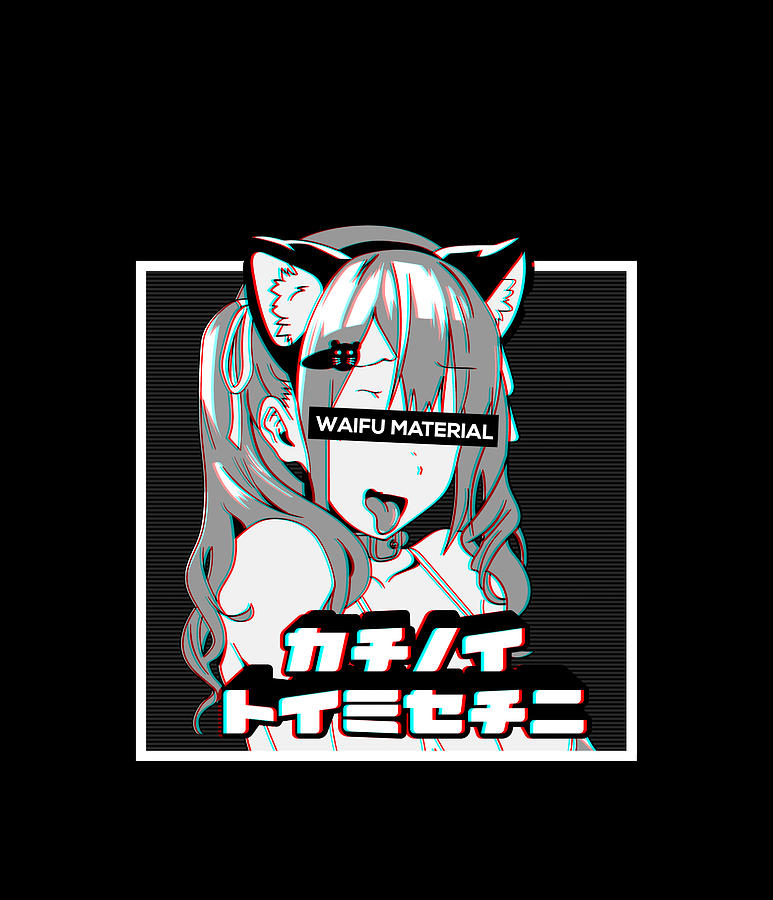 Ahegao Lewd Anime Face And Neko Girl Cosplay Digital Art By Quynh Vo