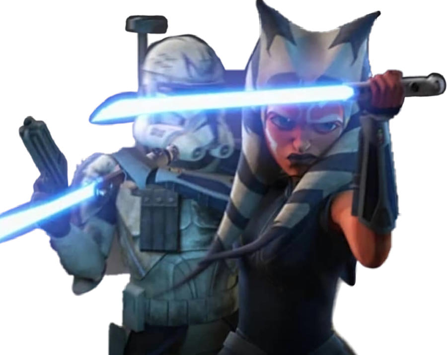 Ahsoka Tano and Captain Rex Clone Wars Season 7 Painting by Patel Clark