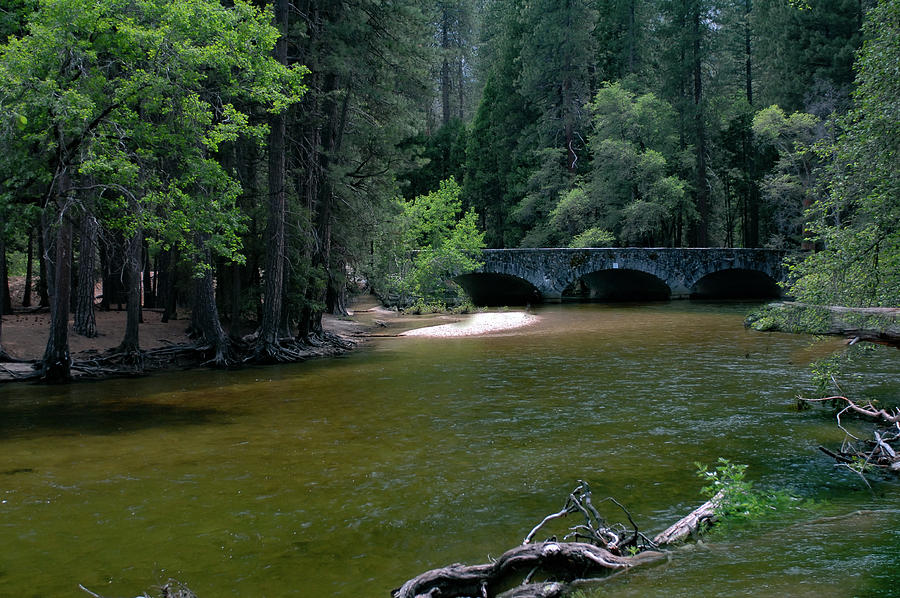 Ahwahnee Bridge - Merced River - Yosemite National Park Photograph by Bonnie Colgan