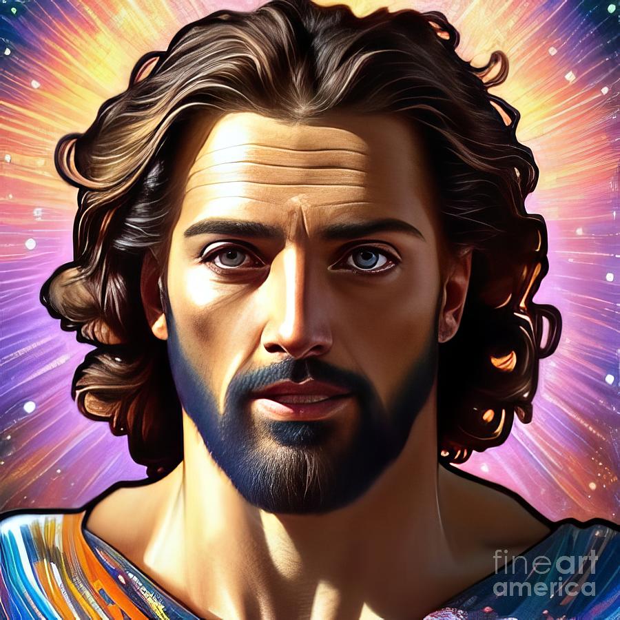AI Art Jesus Christ The Lord Digital Art by Rose Santuci-Sofranko