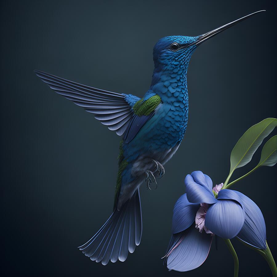 Ai Hummingbird Digital Art by Dreamz - - Fine Art America