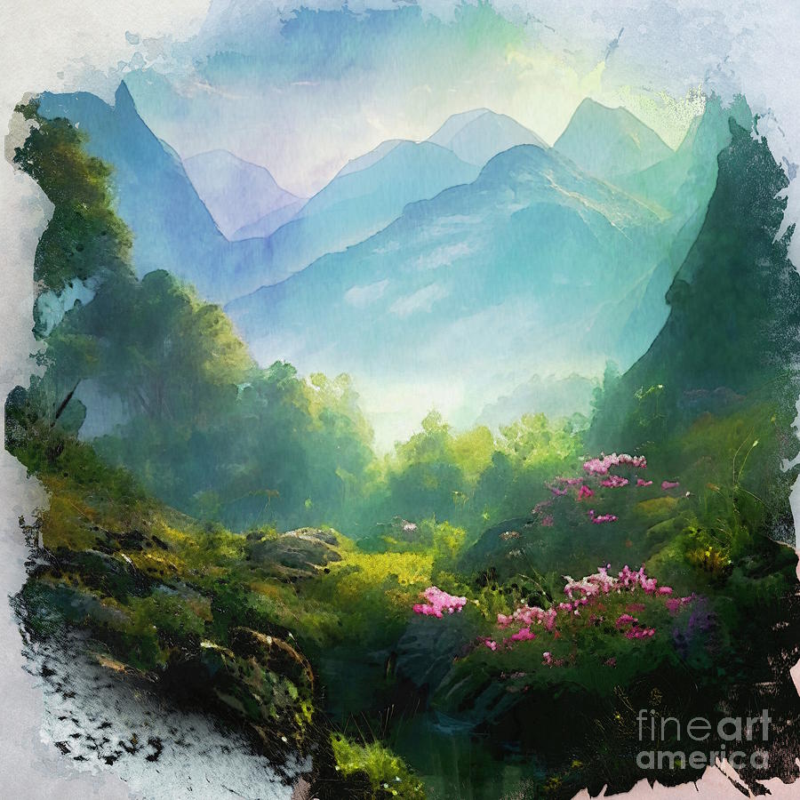 AI - Mountain View Digital Art By Jerzy Czyz - Fine Art America