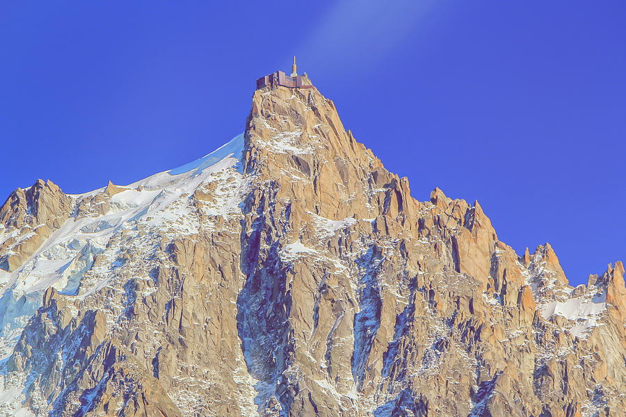 Aiguille du Midi at Chamonix, Mont Blanc Massif, Alps, France Photograph by Elenarts - Elena Duvernay photo