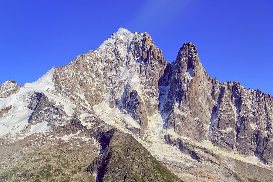 Aiguille Verte and Dru Peak, Aiguilles at Chamonix, Mont Blanc M Photograph by Elenarts - Elena Duvernay photo