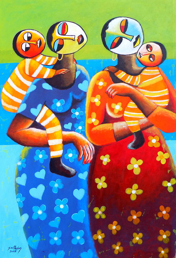 Aime la famille Painting by Olaoluwa Smith