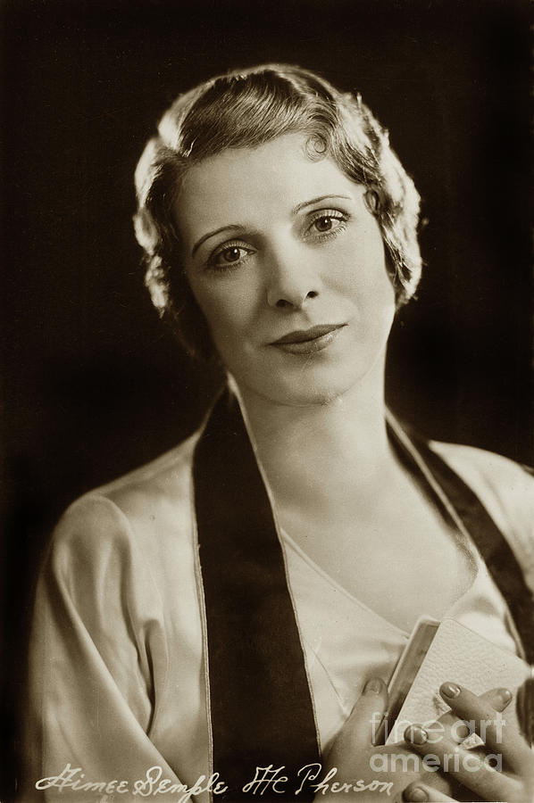 Los Angeles Photograph - Aimee Semple McPherson, founder of the International Church of the Foursquare Gospel. 1928 by Monterey County Historical Society