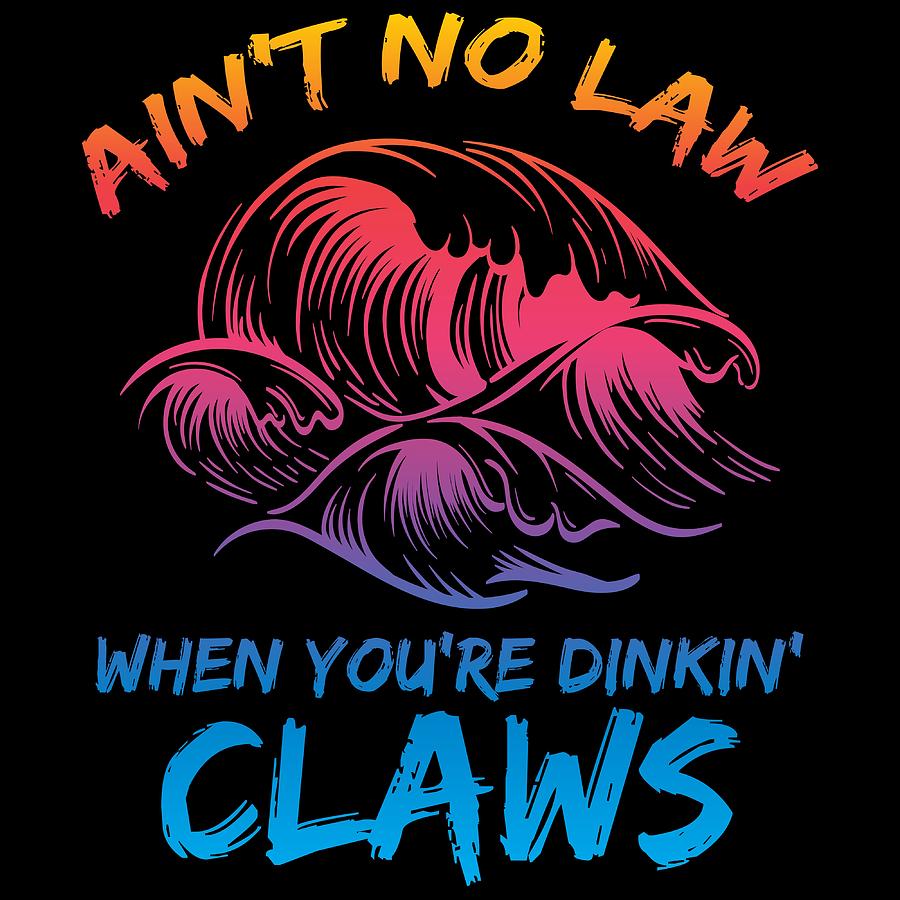 Aint no Laws When Youre Drinking Claws Tshirt Day Drinking Top Su...