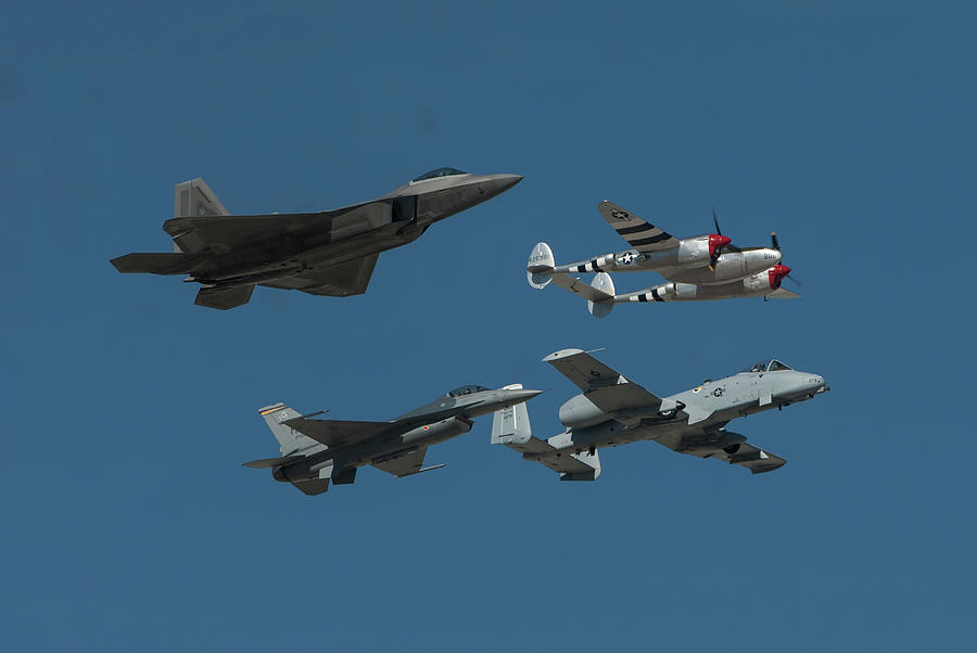 Air Force Heritage Fighter Jets Photograph by Erik Simonsen