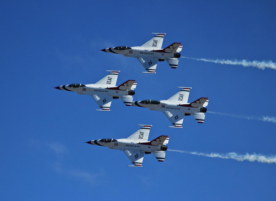 Air Force Thunderbirds Diamond Formation Photograph by Morgan Wright