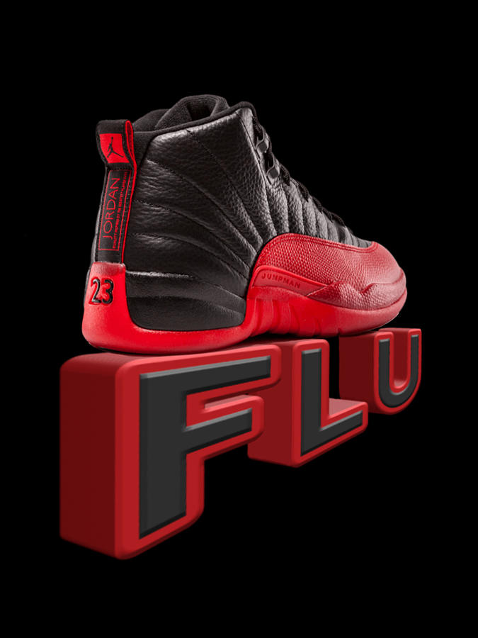 cien Salida tal vez Air Jordan 12 retro Flu game art Digital Art by Donald Lawrence - Pixels