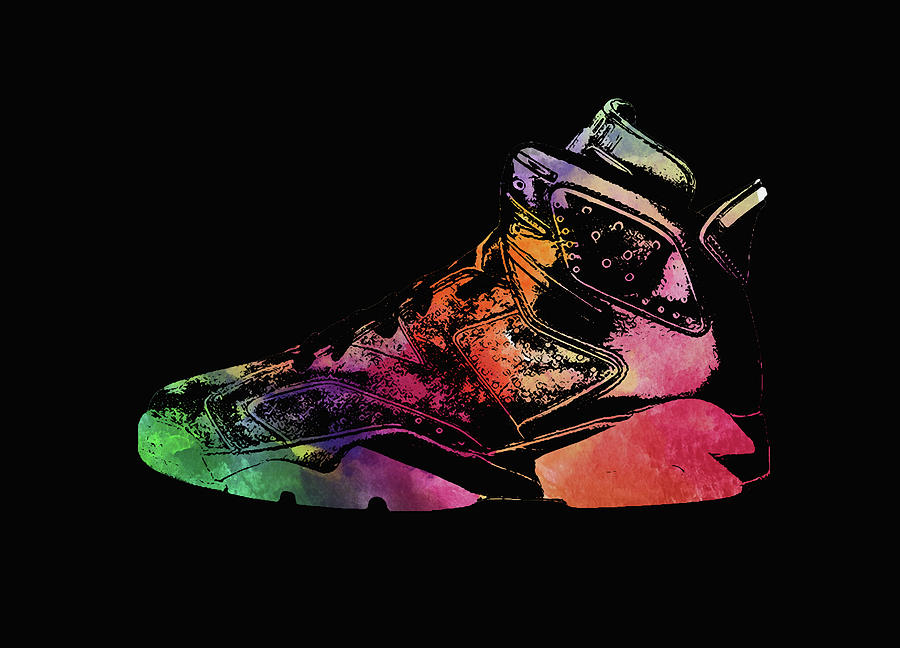 Air Jordan Shoes 1e                               Mixed Media by Brian Reaves