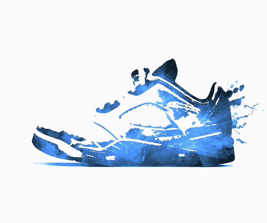 Air Jordan Sneakers 2w Mixed Media by Brian Reaves