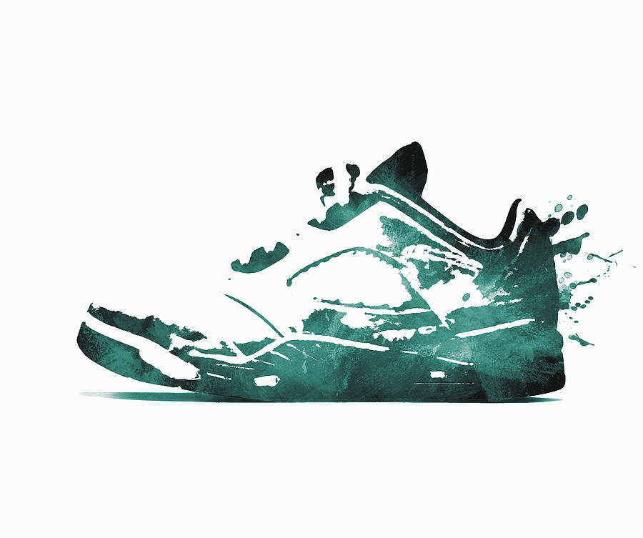 Air Jordan Sneakers 2x Mixed Media by Brian Reaves