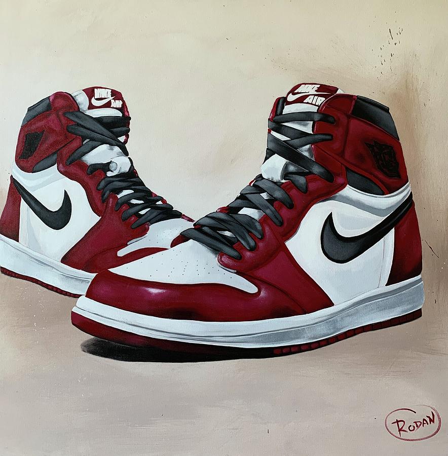Air Jordans  Painting by Daniel Ross