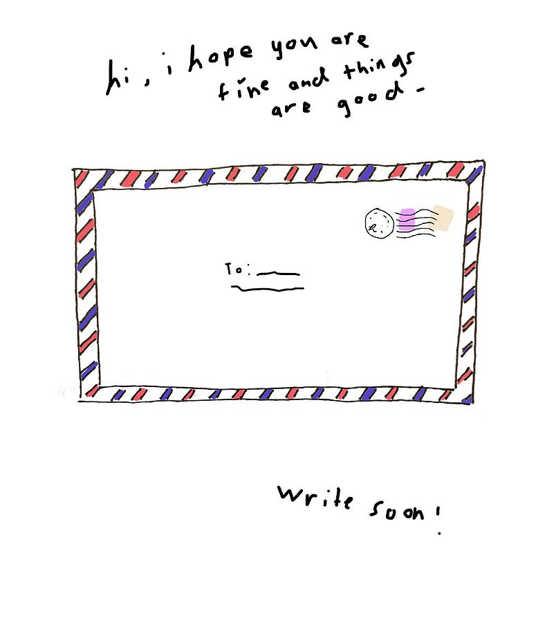 Air Mail Drawing by Ashley Rice