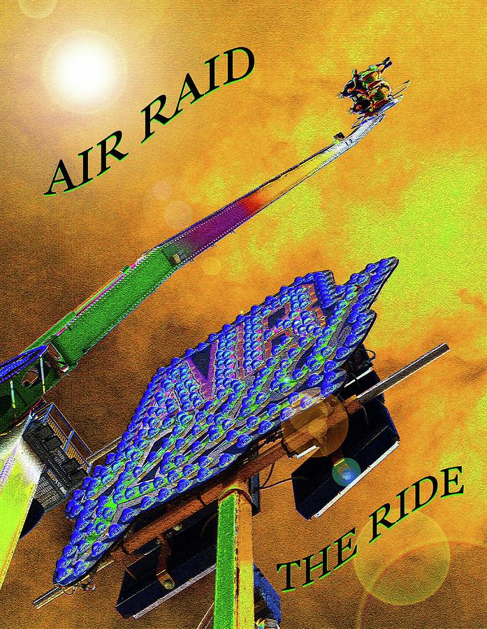 Air Raid the ride poster art Mixed Media by David Lee Thompson