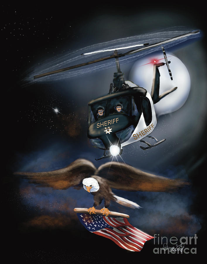 Airborne Sheriff Digital Art by Doug Gist