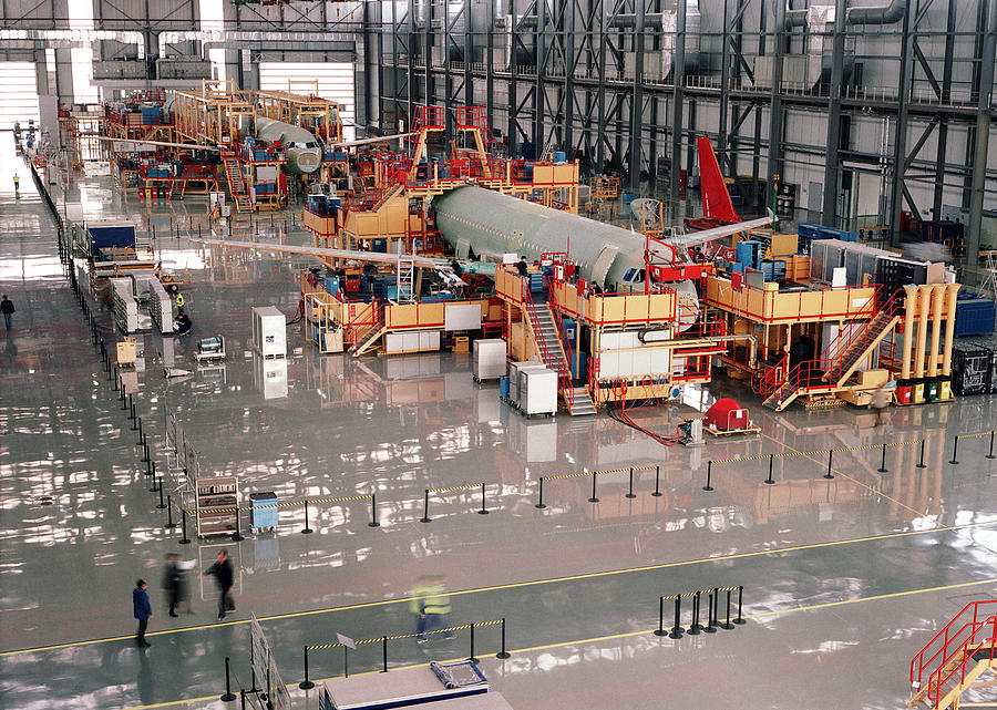 Aircraft assembly line Photograph by Xenotar