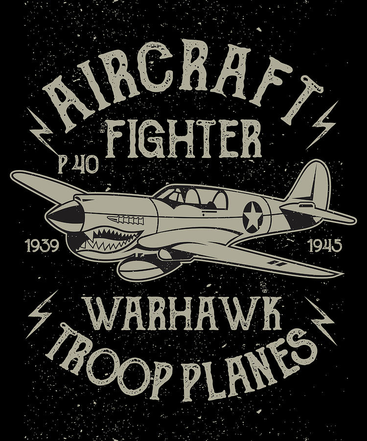 Vintage Digital Art - Aircraft Fighter Warhawk Troop Planes by Jacob Zelazny
