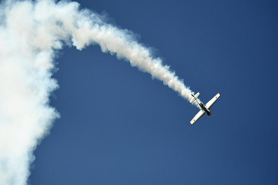 Aircraft with smoke Photograph by Hira Punjabi - Fine Art America