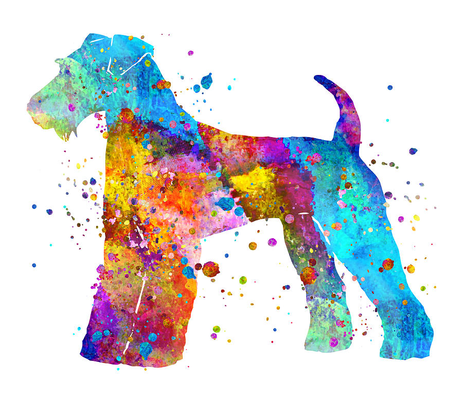 Airedale Painting - Airedale Terrier Art by Zuzi s Airedale Painting - Airedale Terrier Art by Zuzi s