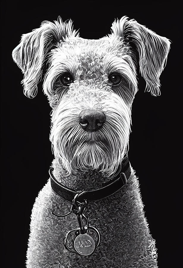 Airedale Terrier Digital Art by Geir Rosset
