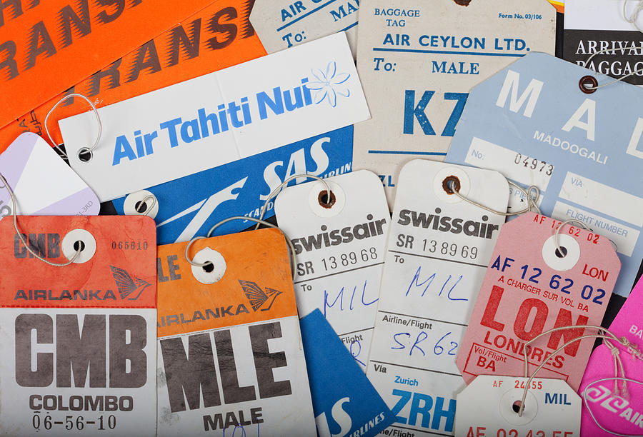 Airline Luggage Tags collection Photograph by Robyvannucci