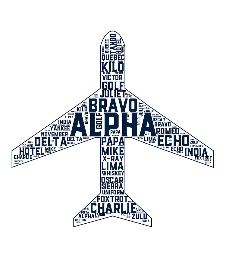 Airplane Flying Alphabet Gift Digital Art by Qwerty Designs