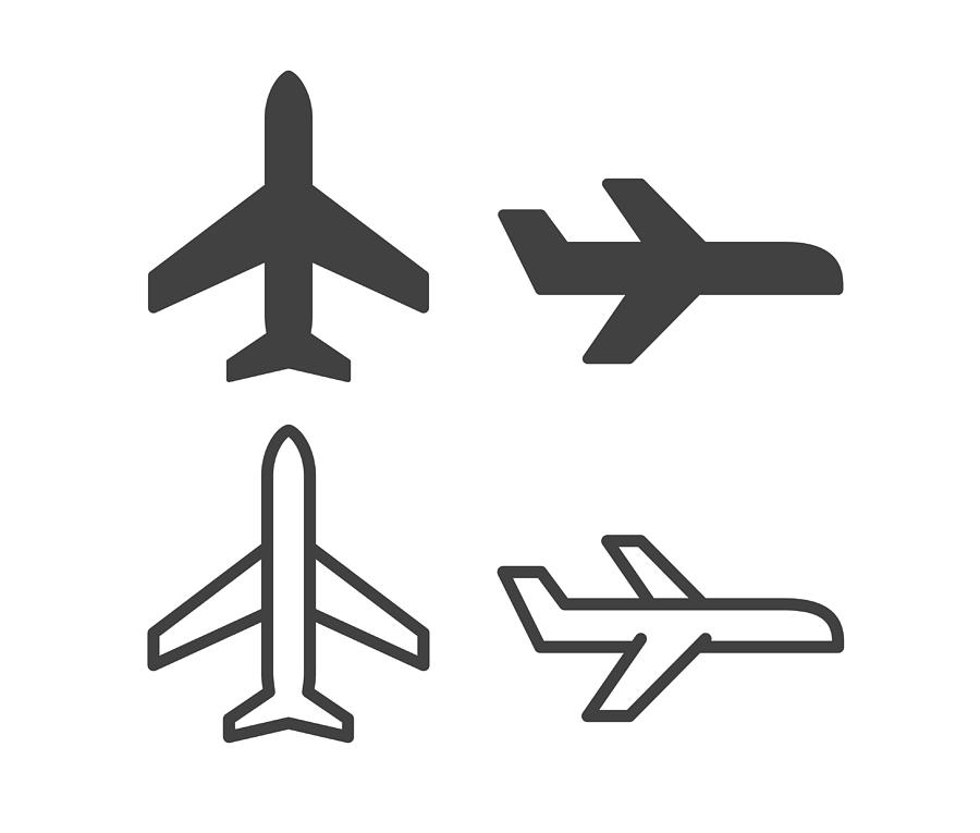 Airplane - Illustration Icons Drawing by -victor-