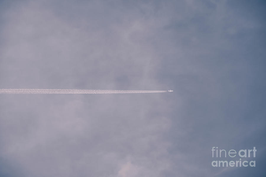 Airplane In The Sky Photograph by Stef Ko