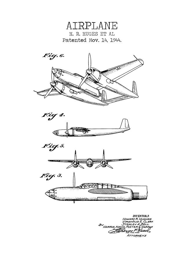 AIRPLANE patent Digital Art by Dennson Creative - Fine Art America