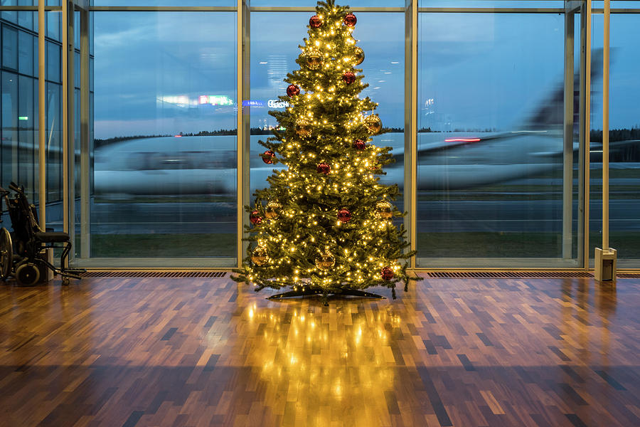 Airport Christmas Photograph by Alexander Farnsworth