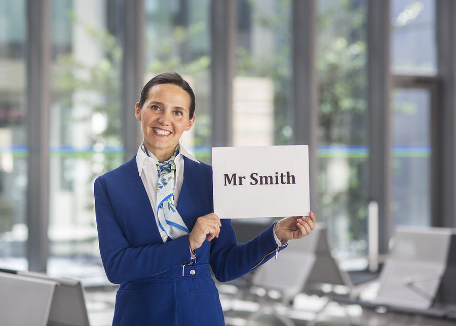 Airport stewardess to welcome Mr Smith Photograph by JulieanneBirch