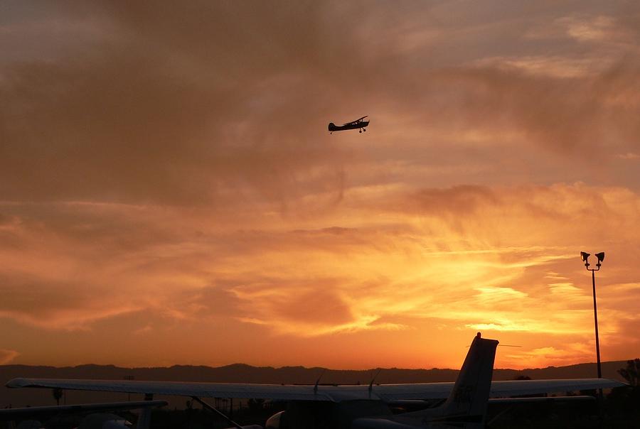 Airport Sunset Photograph by Beverly Read