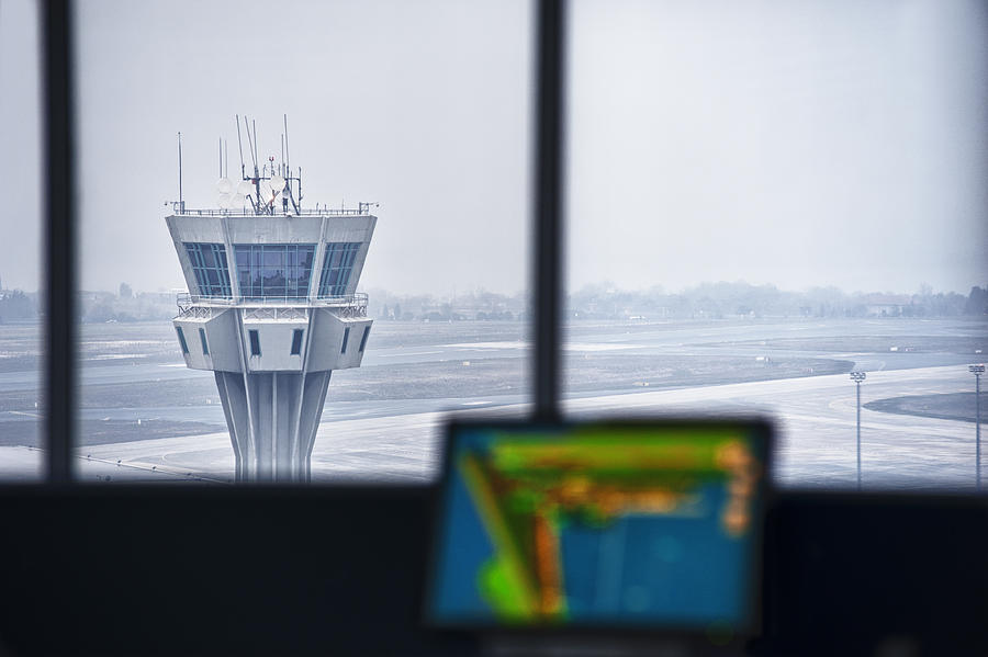 Airport Tower, Interior View Photograph by Baranozdemir